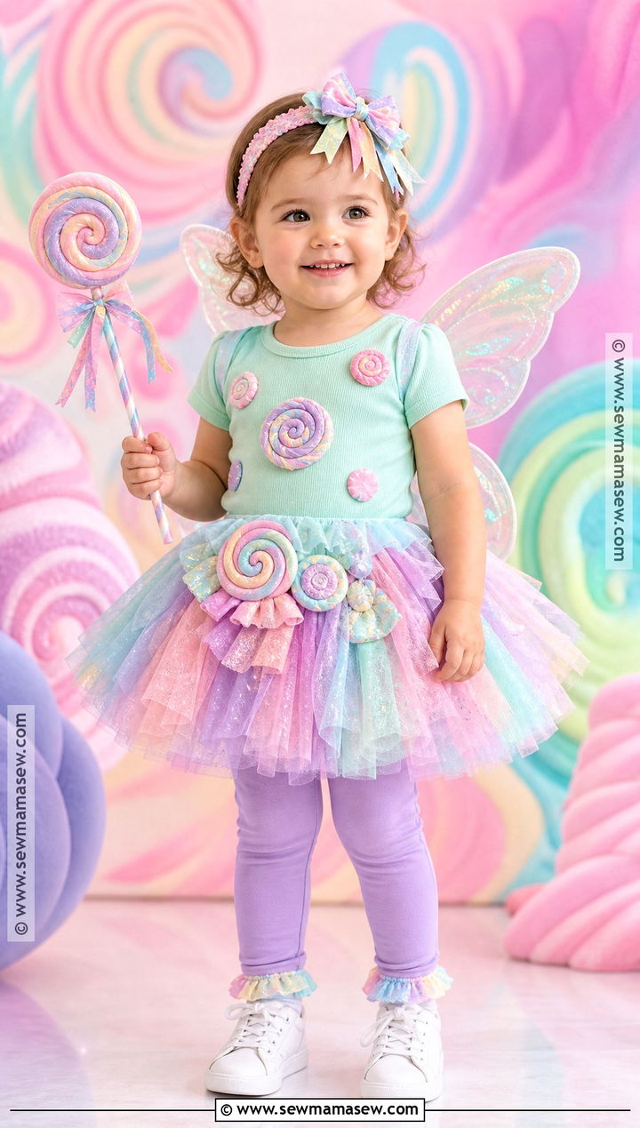 Pastel Candy Fairy Costume - 30 toddler fairy costume ideas