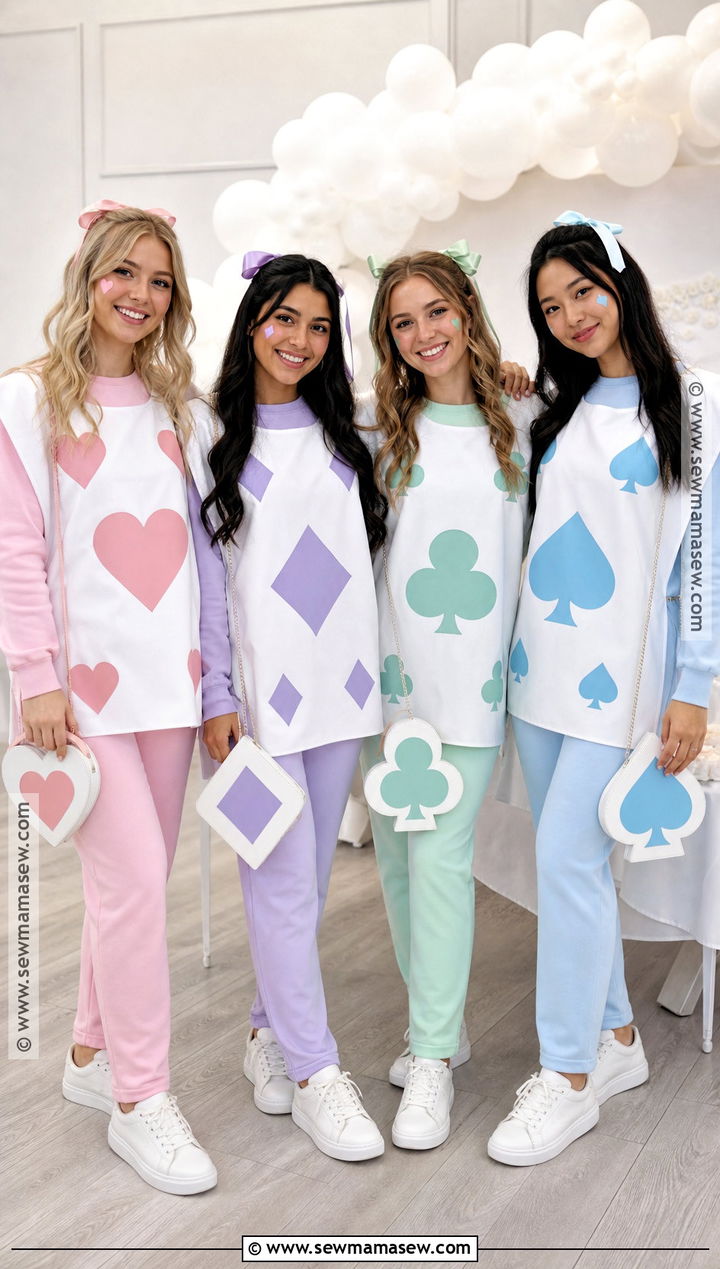Pastel Deck Of Cards Group Costume - 30 Deck Of Cards Costume Ideas