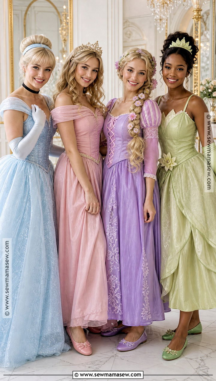 Pastel Disney Princess Group Costume - 30 disney princess group costumes