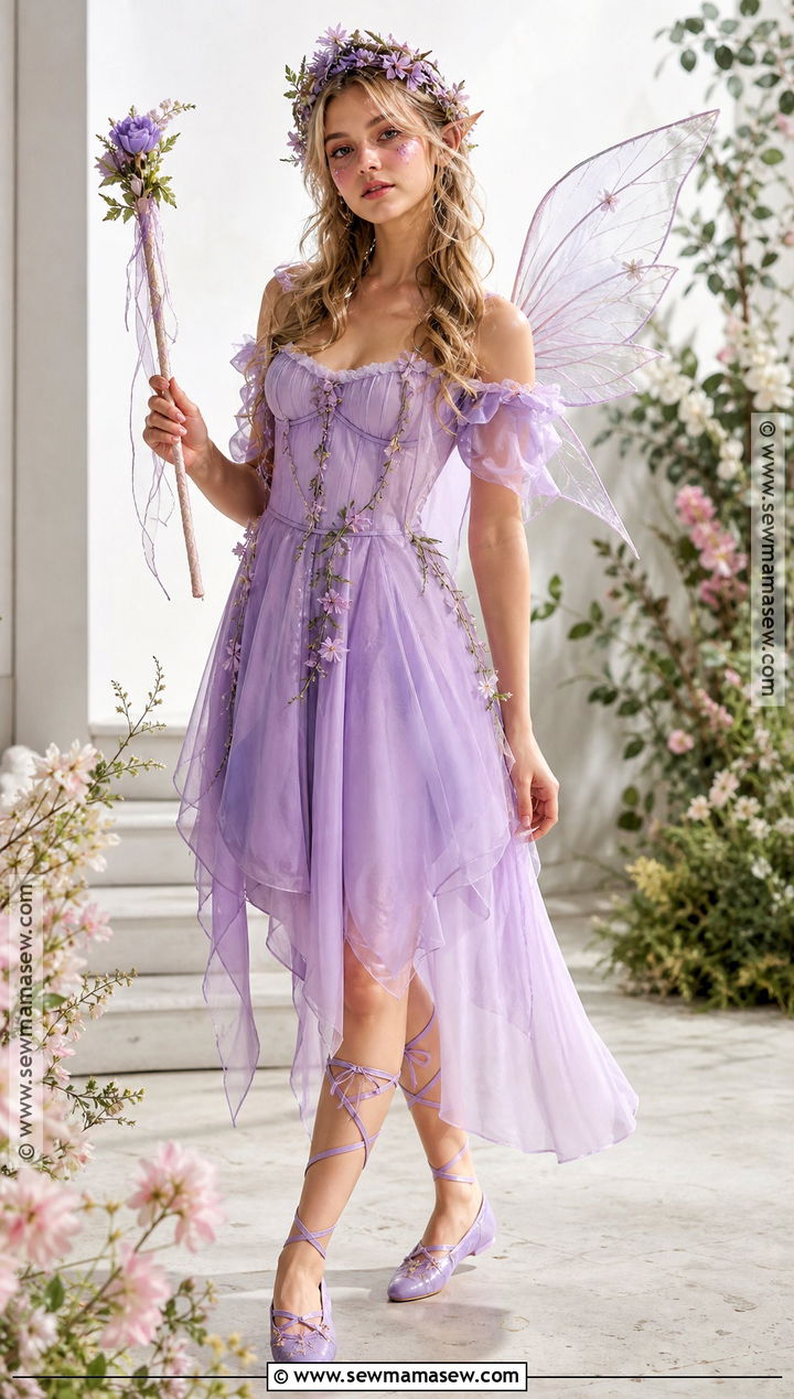Pastel Fairy Costume With Flower Crown - 50 cute halloween costumes