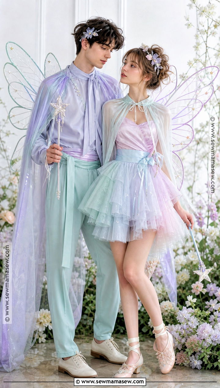 Pastel Fairy Couple Costume - 30 fairy couple costume ideas