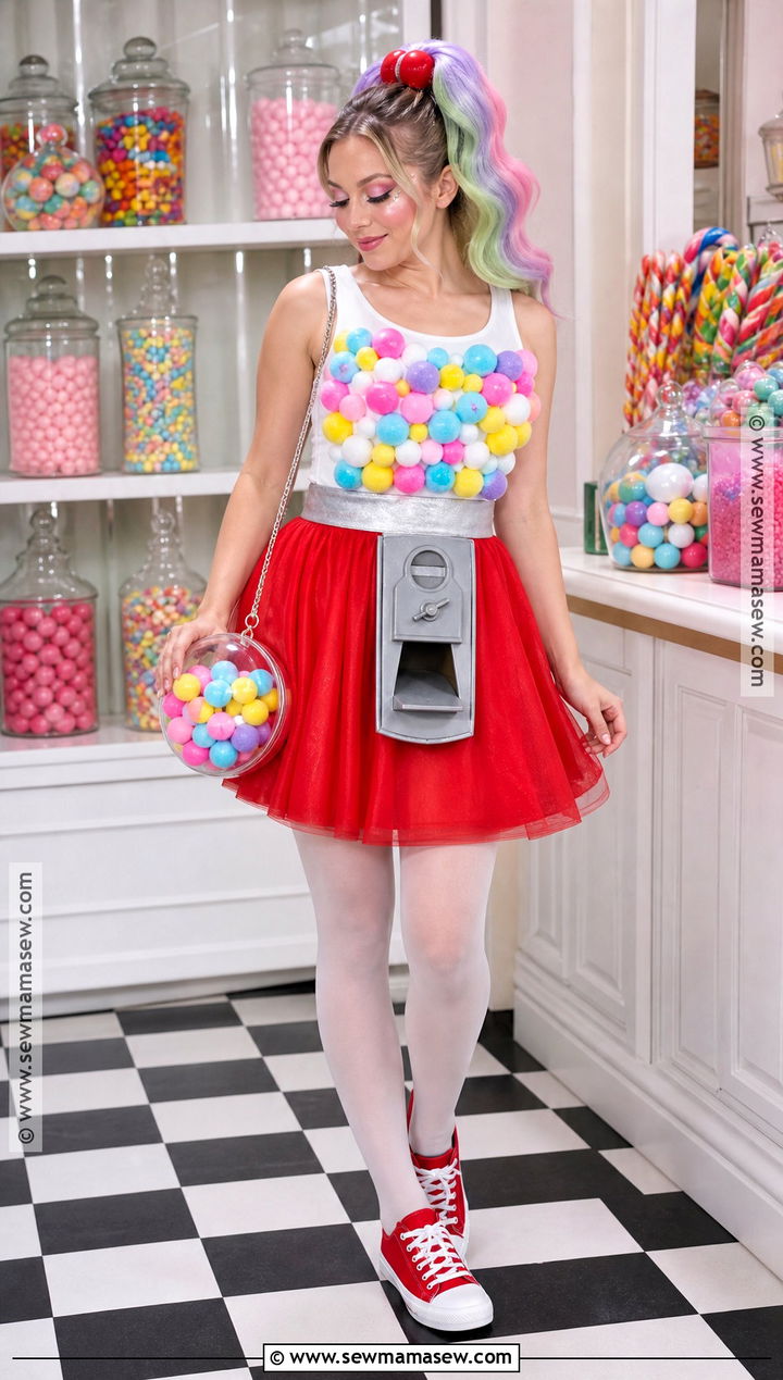 Pastel Gumball Machine Costume - 30 cute unique halloween costumes