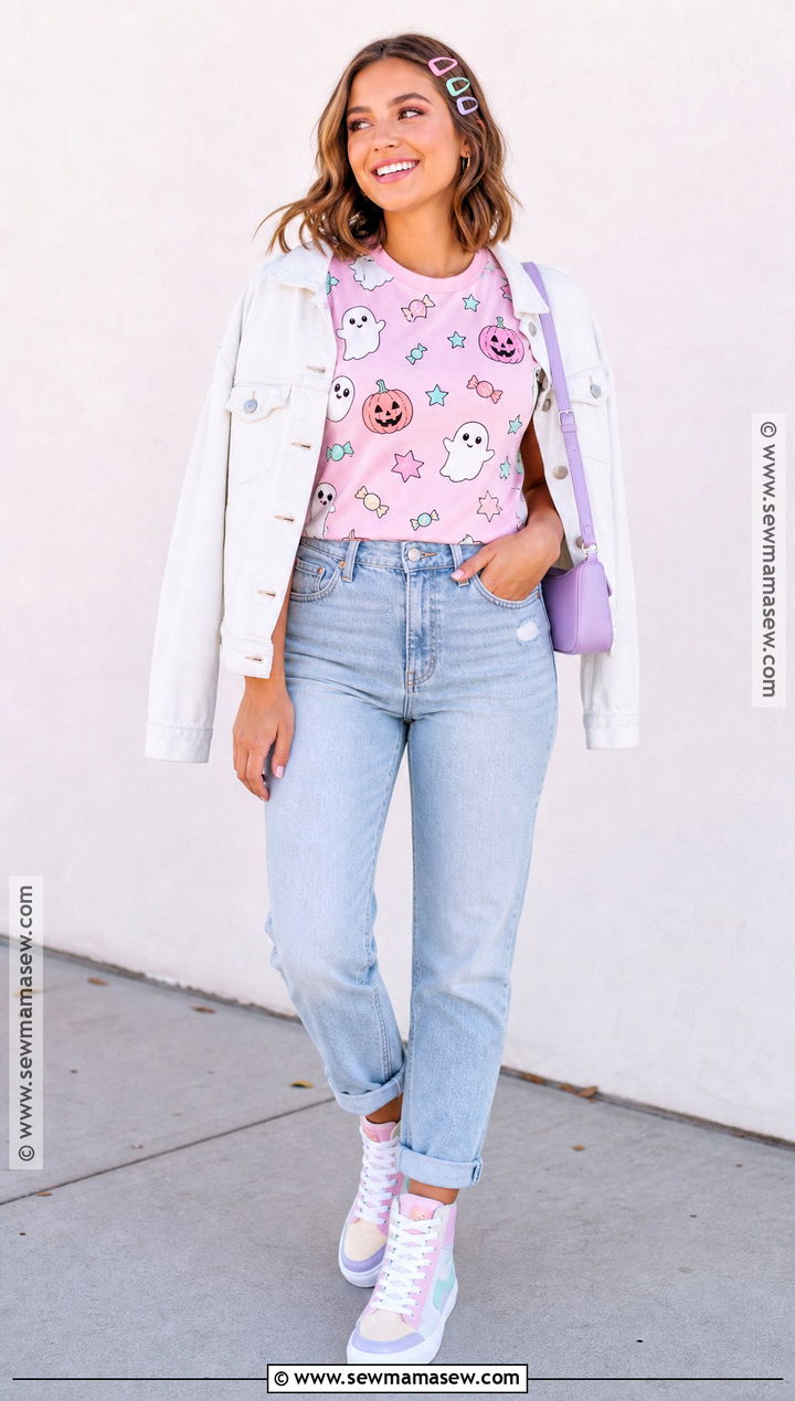 Pastel Halloween Shirt - 30 Halloween Shirt Design Ideas
