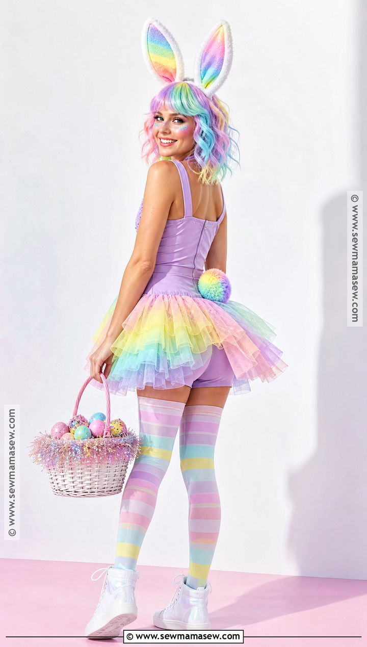Pastel Rainbow Bunny Costume - 50 bunny costume ideas