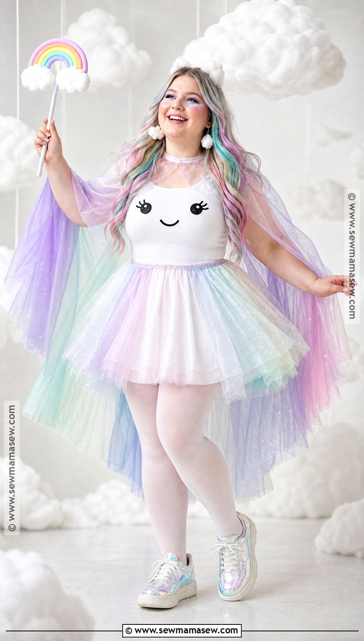 Pastel Rainbow Ghost Costume - 30 ghost clothes
