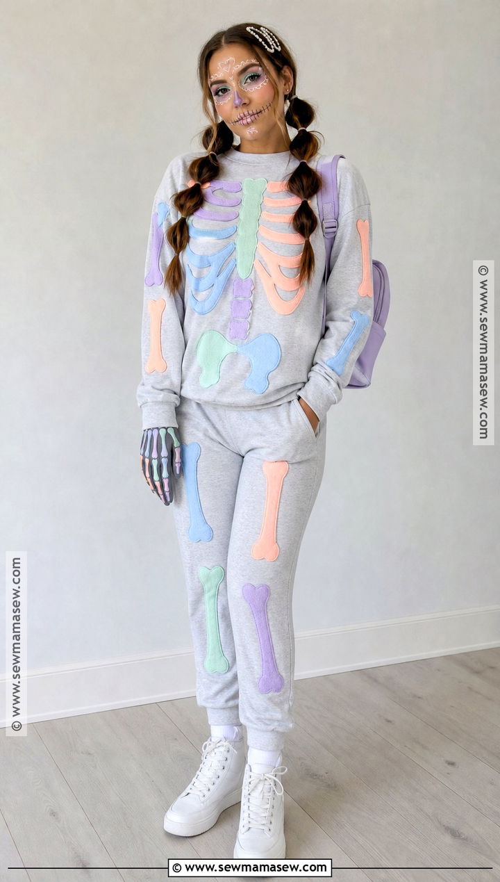 Pastel Skeleton Costume - 30 Skeleton Costume Ideas
