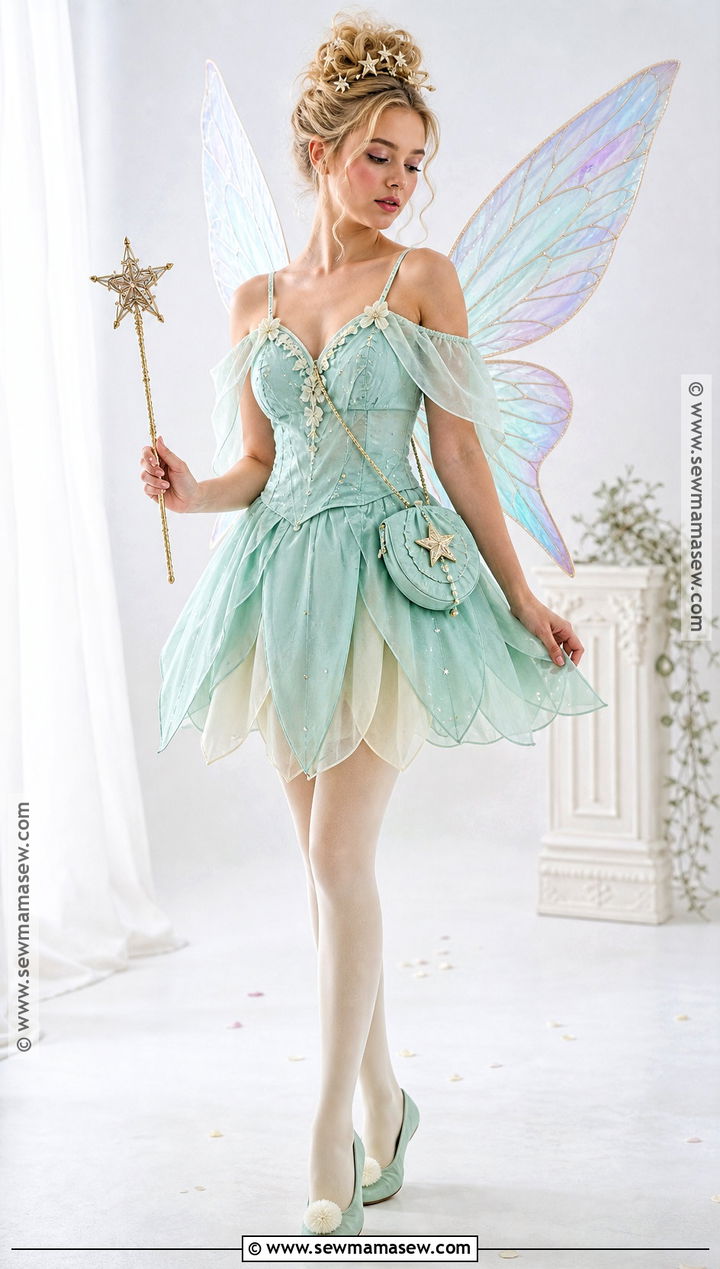 Pastel Tinker Bell Costume With Mint Dress - 40 tinker bell costume ideas