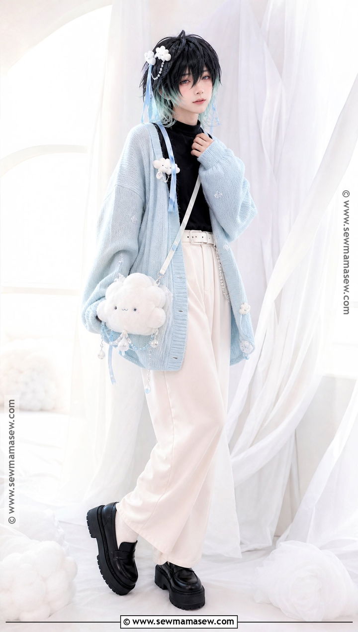 Pastel Tokito Cosplay With Blue Cardigan - 35 tokito cosplay ideas