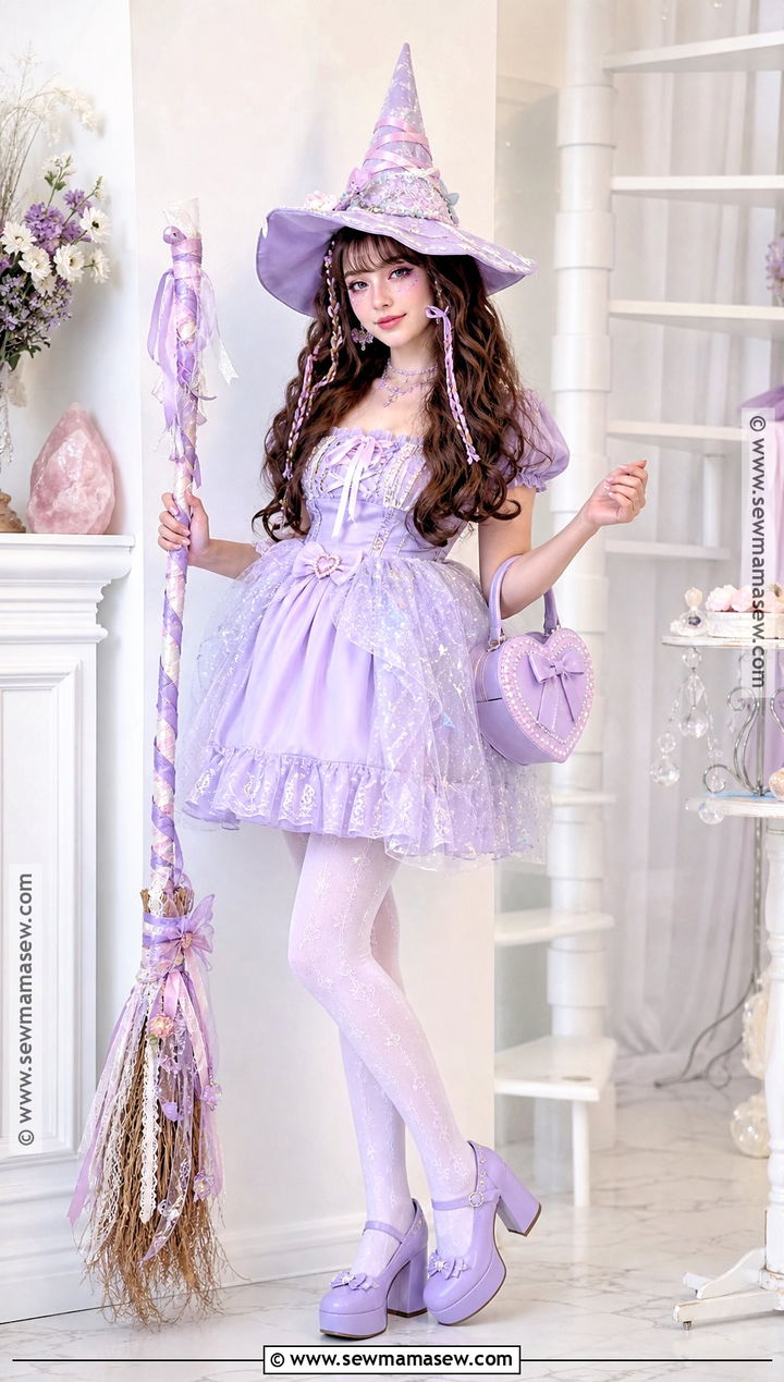 Pastel Witch Costume With Lavender Tulle - 40 aesthetic halloween costumes