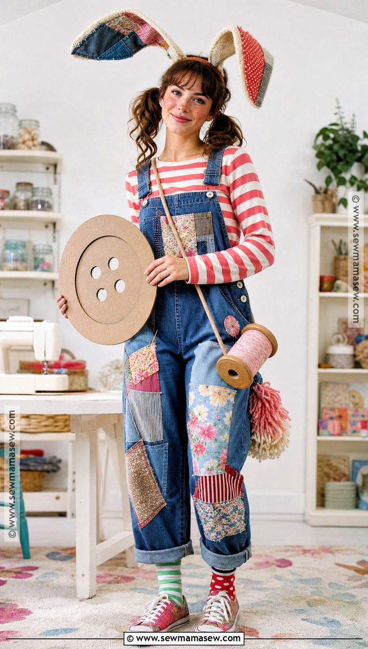 Patchwork Bunny Costume - 30 bunny costume aesthetic ideas