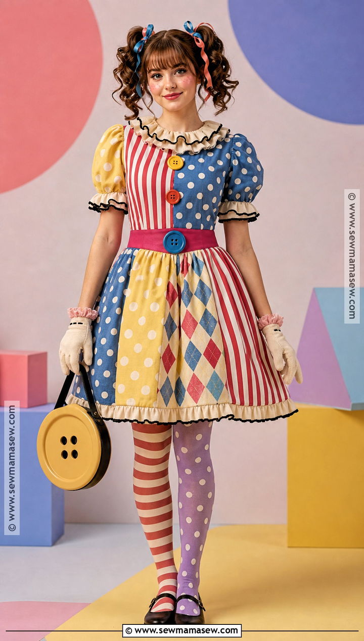 Patchwork Circus Doll Costume - 30 Circus Costume Ideas for Women