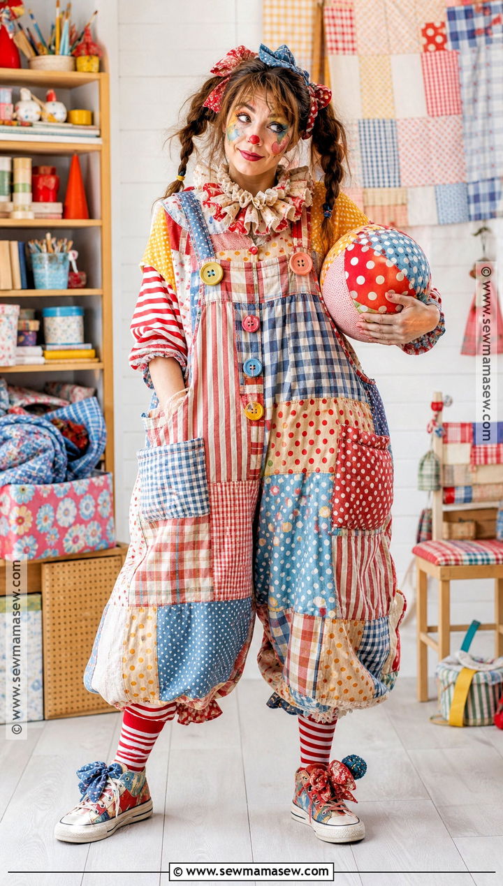 Patchwork Clown Costume - 35 clown costume inspo ideas