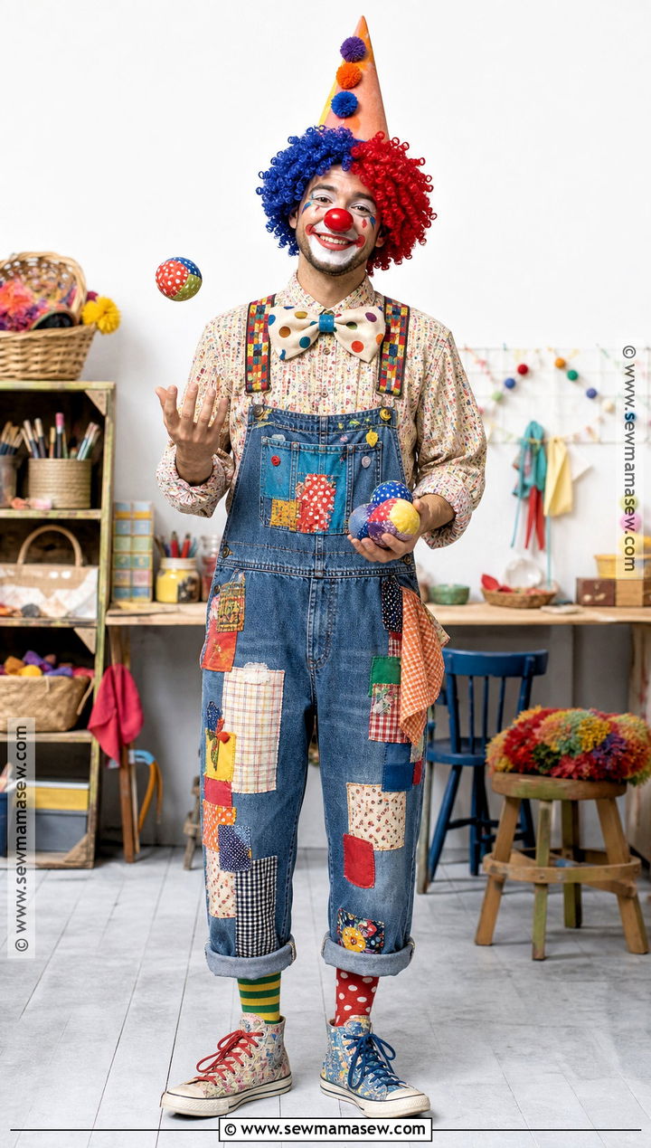 Patchwork DIY Clown Costume - 30 Clown Costume Ideas for Men
