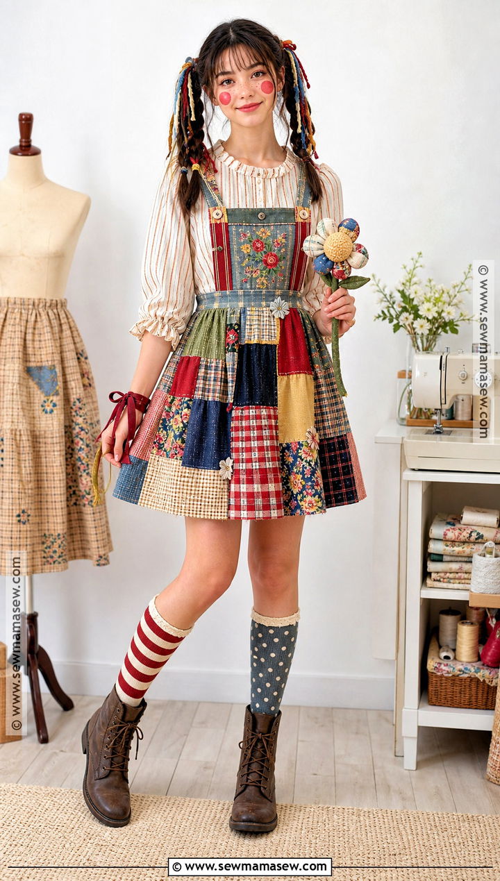 Patchwork Doll Costume - 40 doll halloween costume ideas