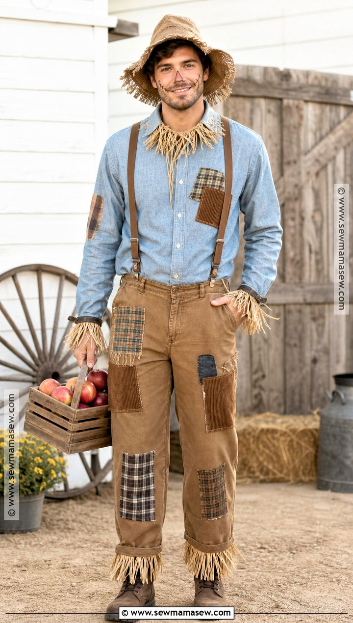 Patchwork Farmer Scarecrow Costume - 30 Scarecrow Costume Ideas for Men