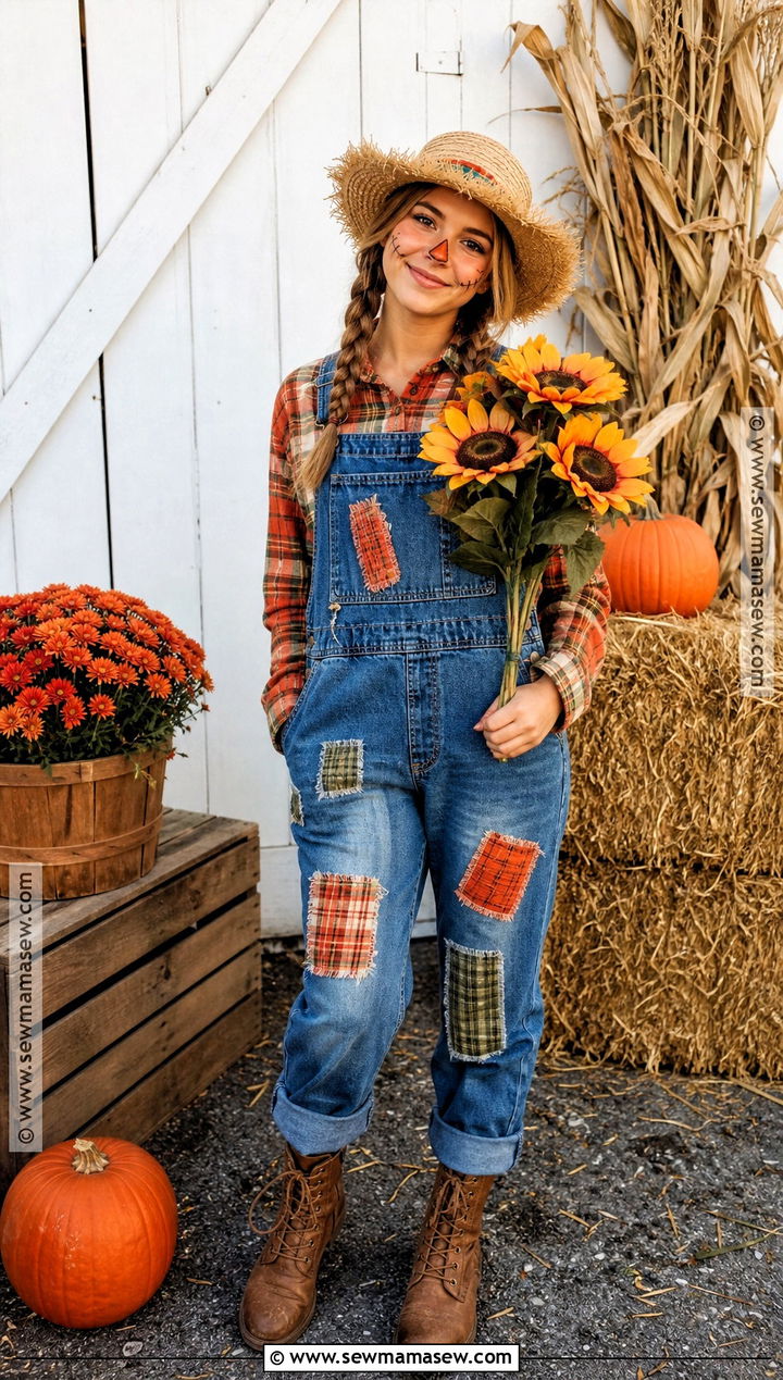 Patchwork Scarecrow Costume - 40 teen halloween costumes