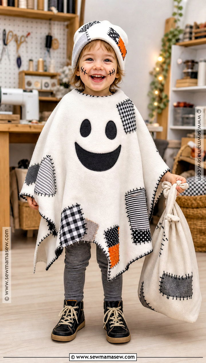 Patchwork Toddler Ghost Costume - 30 toddler ghost costume ideas
