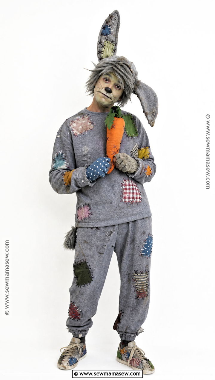 Patchwork Zombie Bunny Costume - 35 halloween costumes bunny