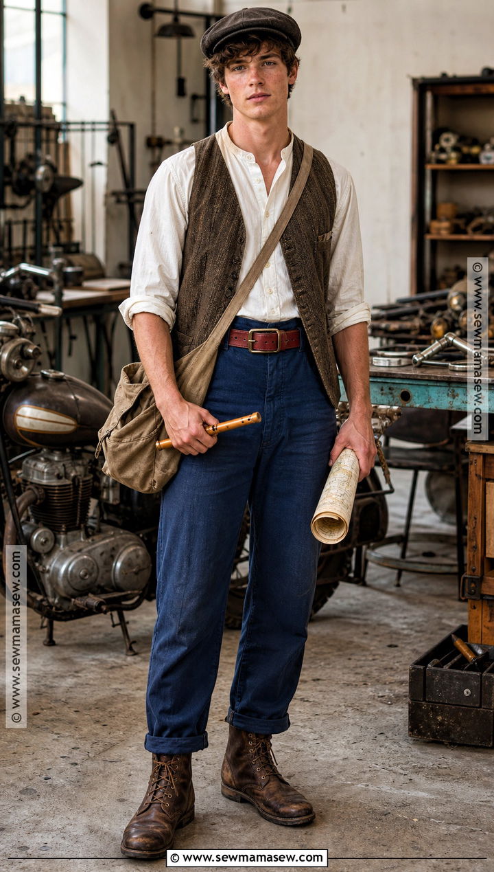 Pazu Costume With Newsboy Cap - 30 studio ghibli costume ideas