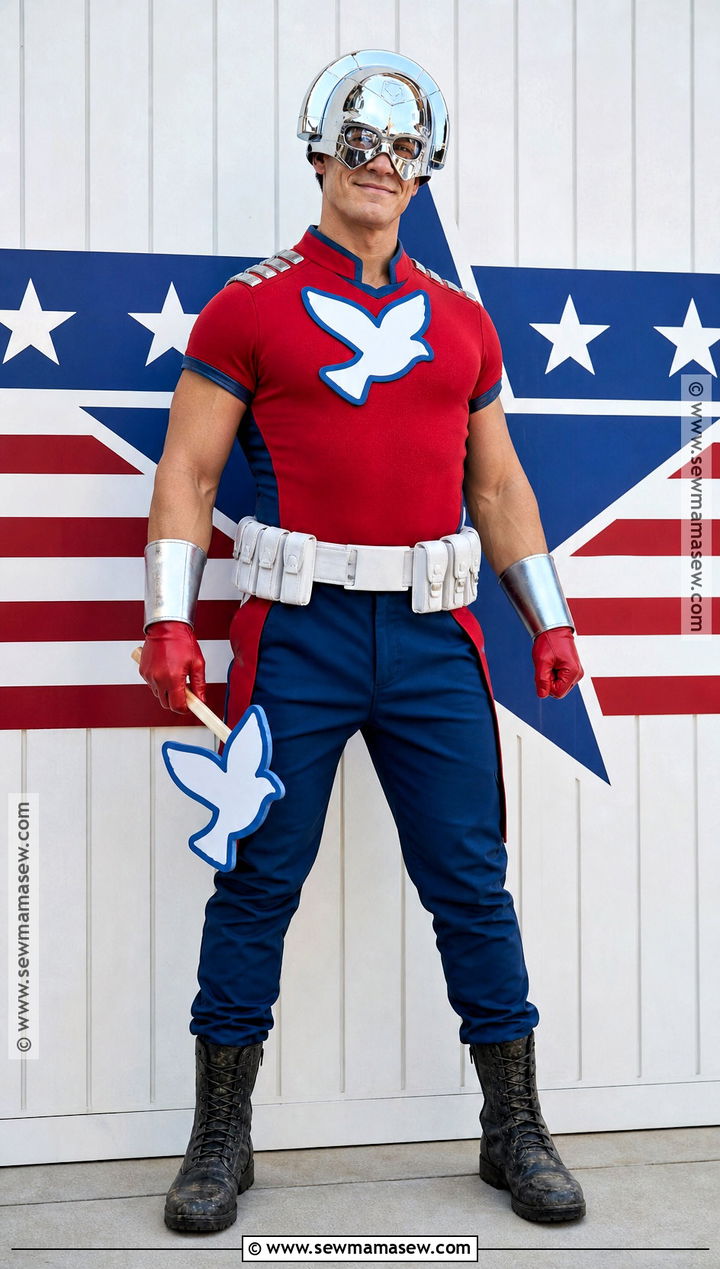 Peacemaker Costume With Chrome Helmet - 30 dc characters costumes