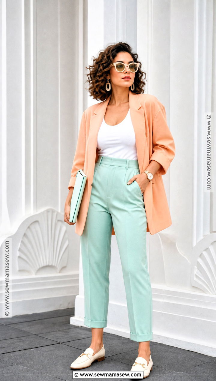 Peach Blazer Miami Vice Costume With Mint Pants - 30 miami vice costume ideas for women