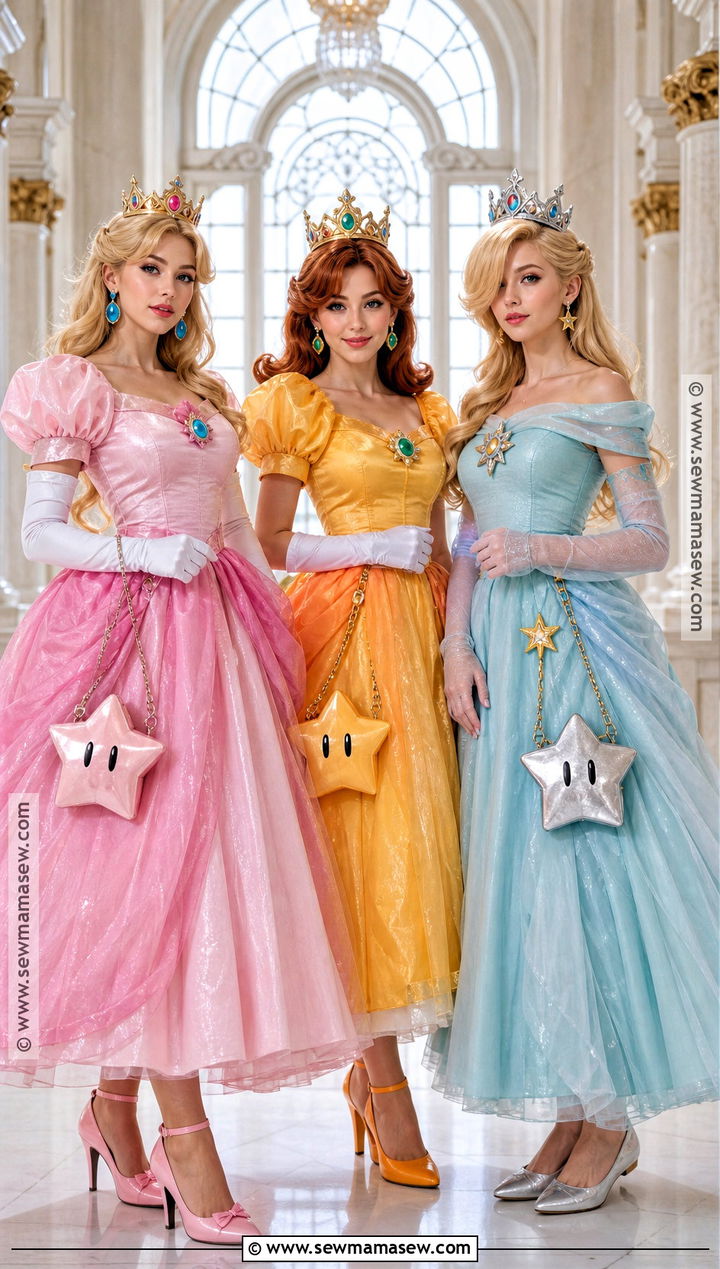 Peach Daisy And Rosalina Trio Costume - 35 Trio Halloween Costumes for Women