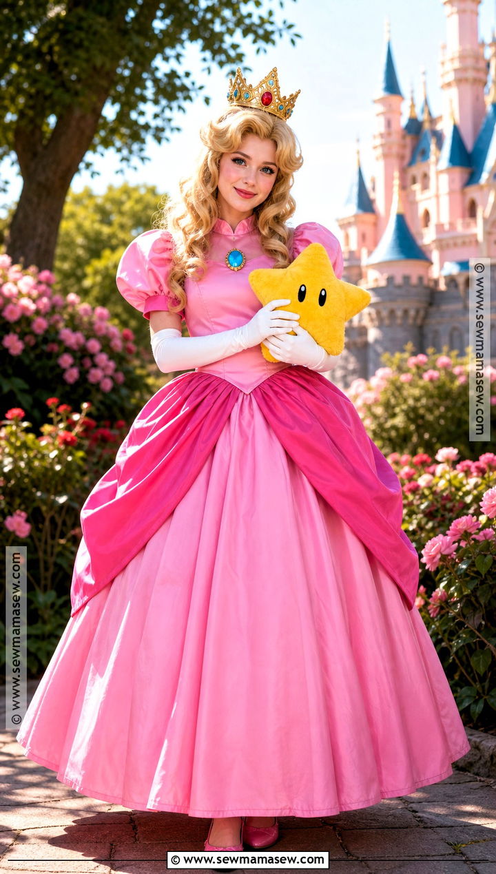 Peach Princess Costume With Pink Gown - 30 princess dress up ideas