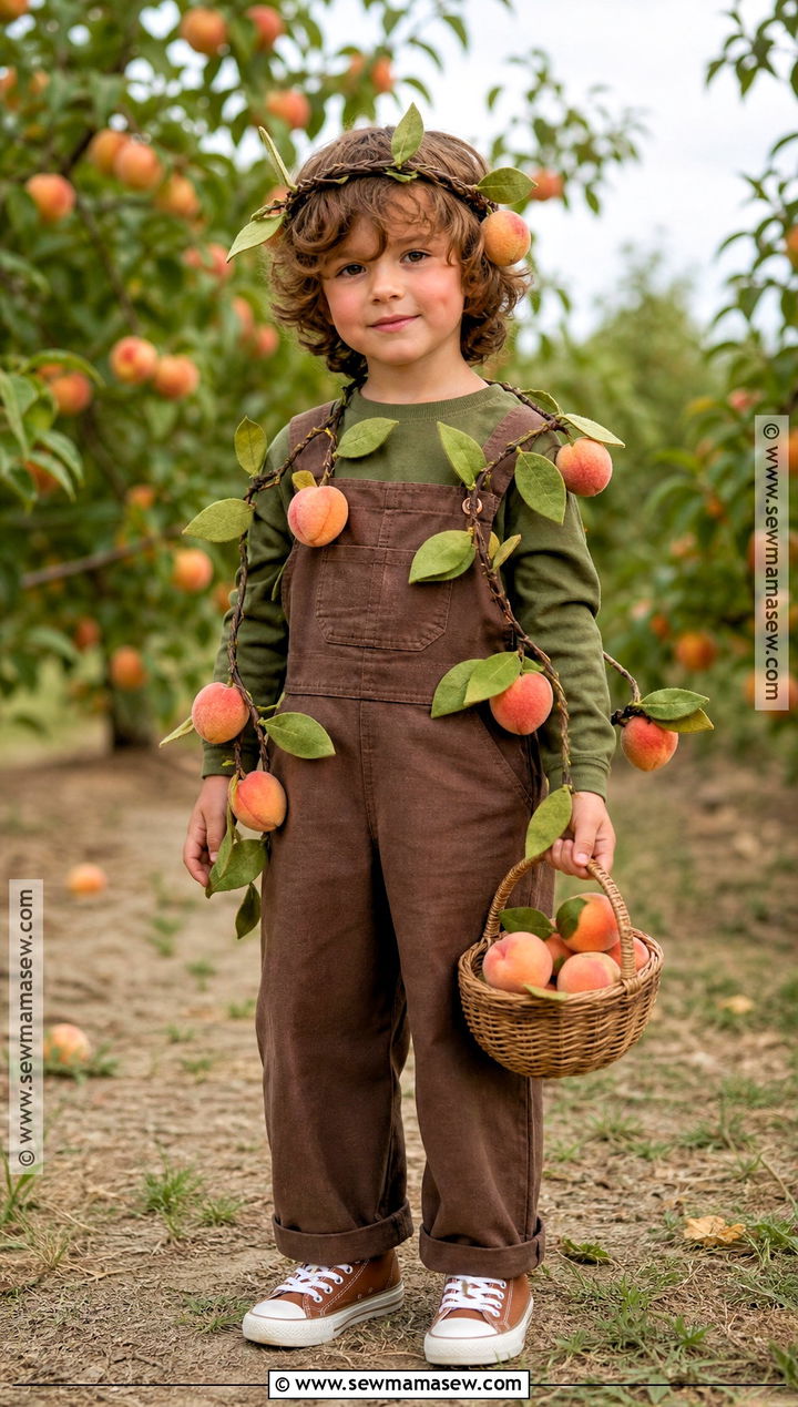 Peach Tree Costume With Pink Fruit - 30 tree costume ideas for kids