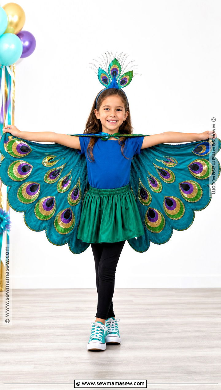 Peacock Cape Costume - 30 peacock costume ideas for kids