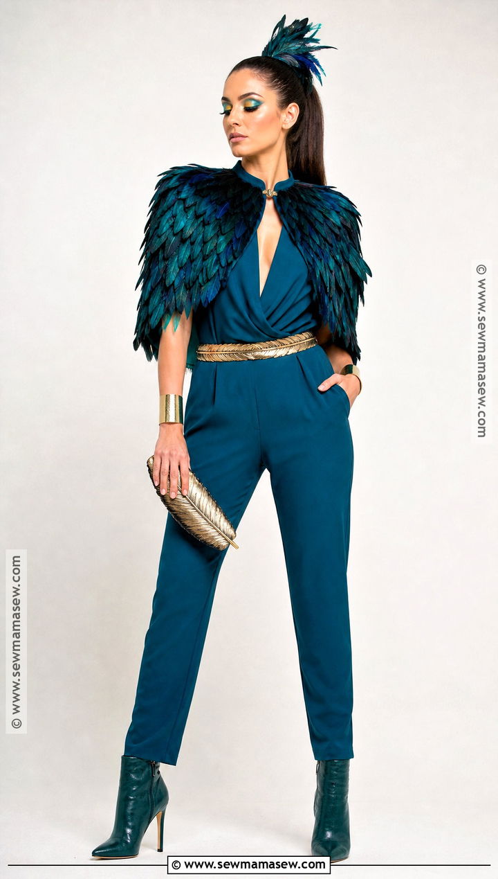 Peacock Costume With Feather Cape - 50 costume ideas