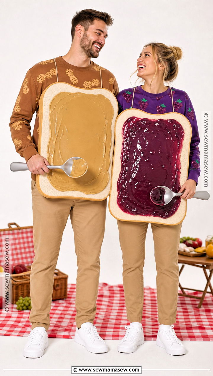 Peanut Butter And Jelly Costume - 50 couples halloween costume ideas