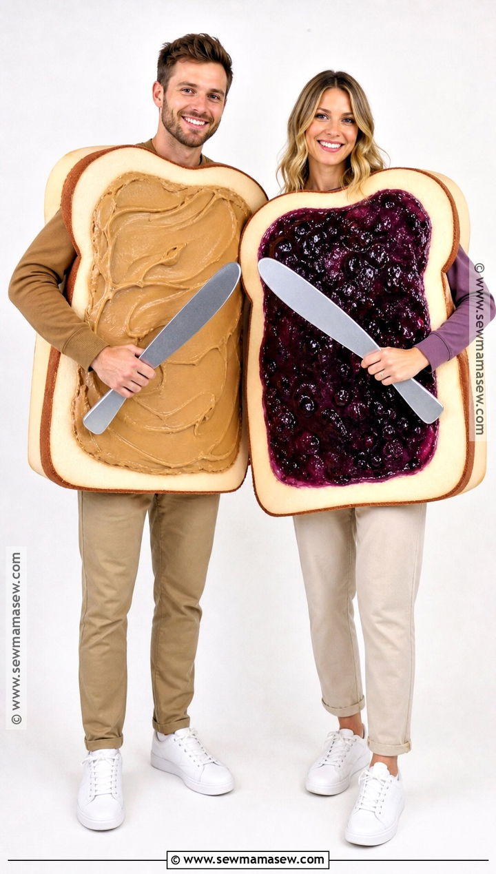 Peanut Butter And Jelly Couple Costume - 35 easy couples costume ideas