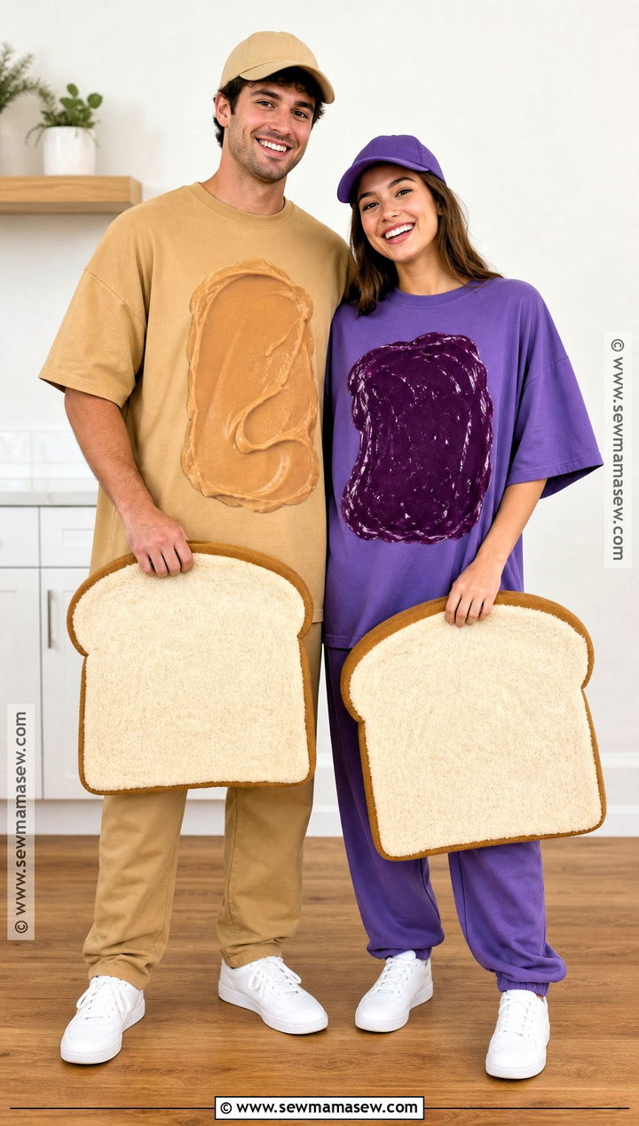 Peanut Butter And Jelly Couple Costume - 35 easy halloween costumes for couples