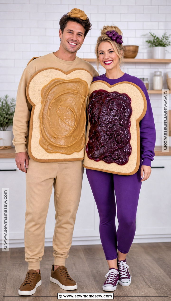 Peanut Butter And Jelly Couple Costume - 50 couple halloween costumes