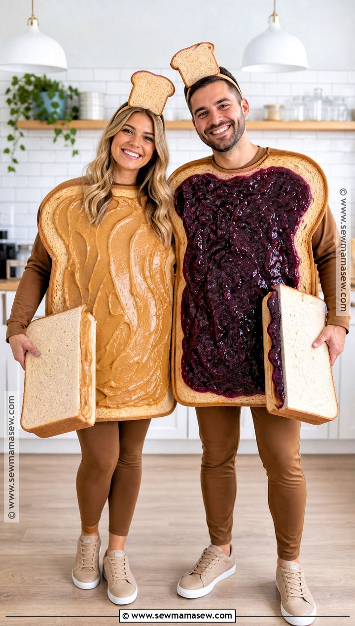 Peanut Butter And Jelly Couple Costume - 30 Food Costume Ideas
