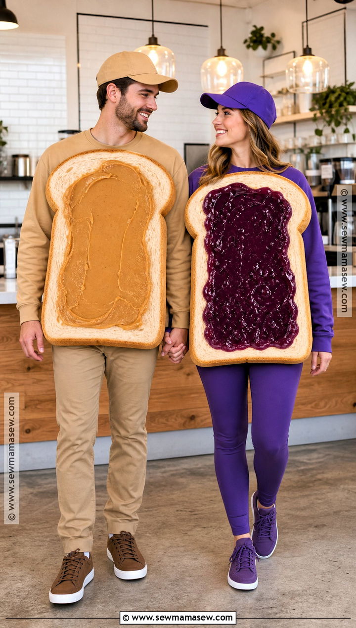 Peanut Butter And Jelly Couple Outfit - 30 Couples Halloween Outfits