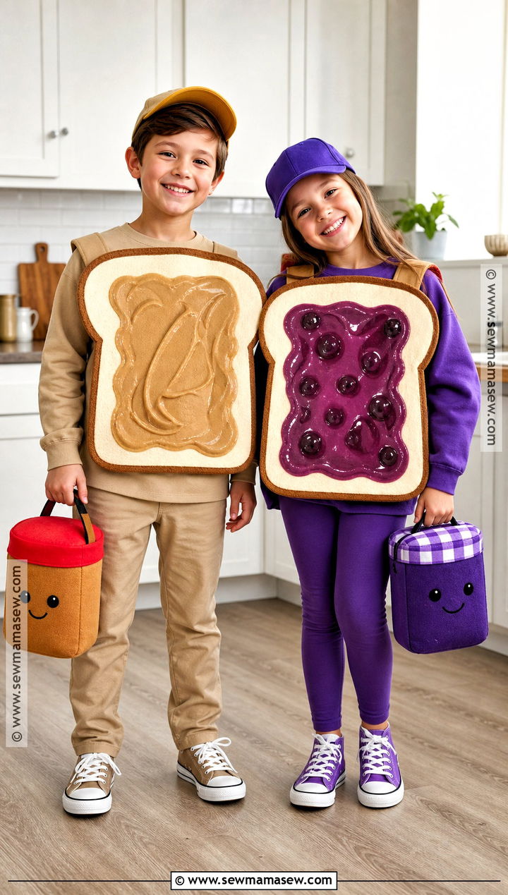 Peanut Butter And Jelly Sibling Costume - 35 sibling costume ideas