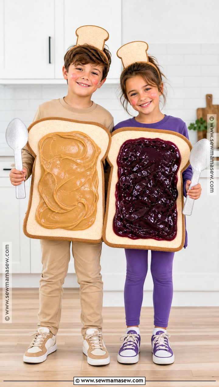 Peanut Butter And Jelly Sibling Costume - 40 sibling halloween costumes