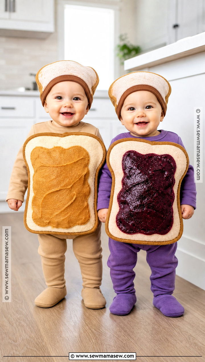 Peanut Butter And Jelly Twin Baby Costume - 30 twin halloween costumes for babies