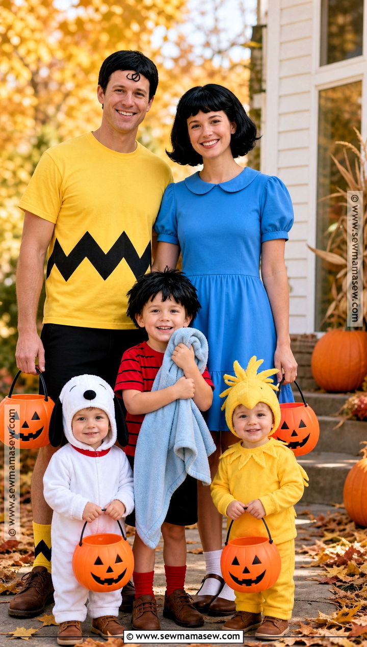 Peanuts Family Costume - 50 family halloween costumes