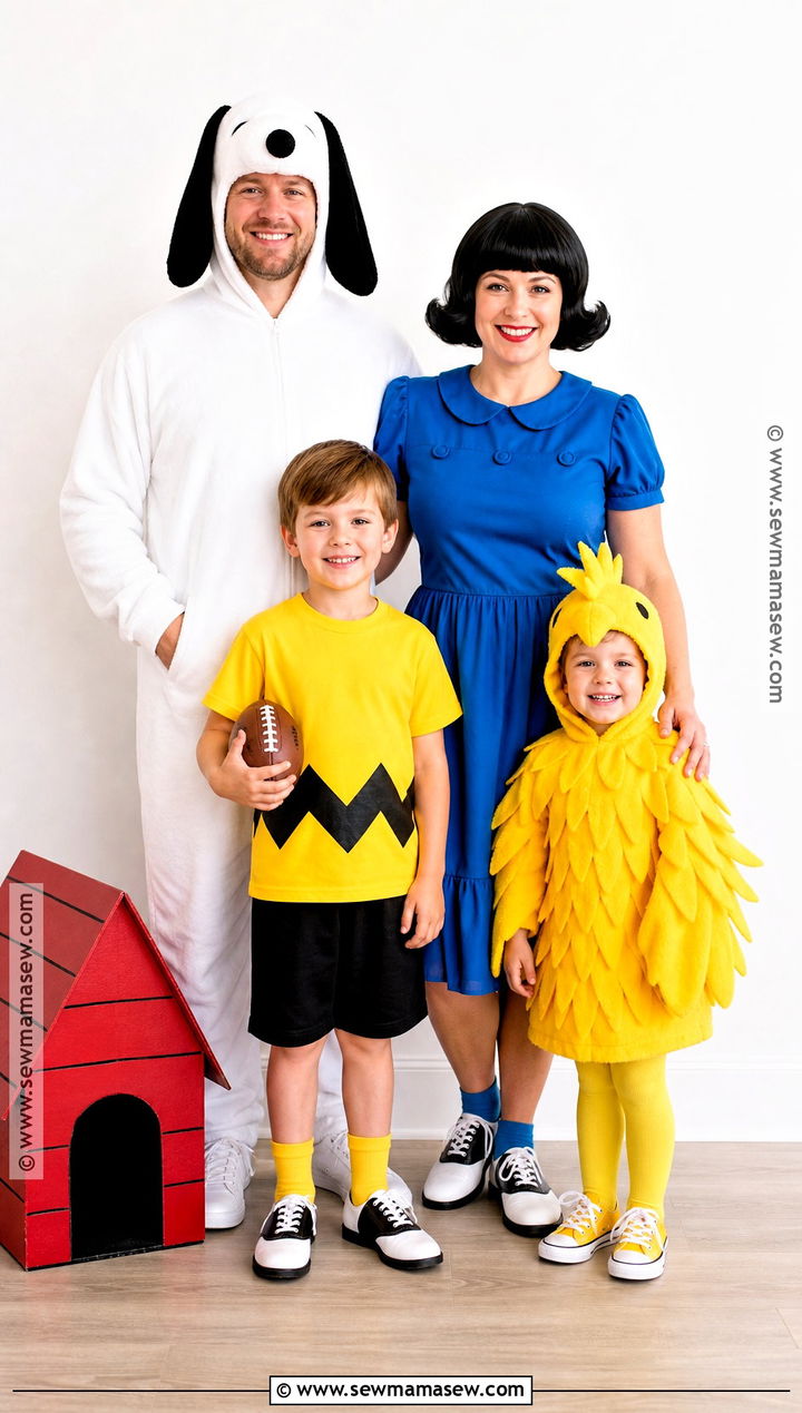 Peanuts Family Costume - 35 family of four halloween costumes