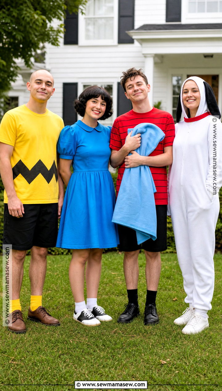Peanuts Group Costume - 45 4 people halloween costumes
