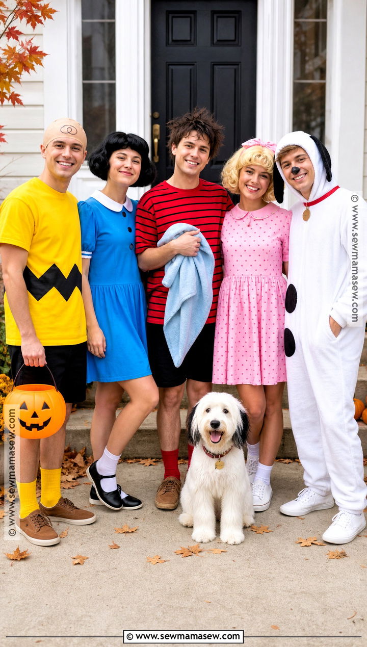 Peanuts Halloween Group Costume - 40 5 Person Halloween Costume Ideas