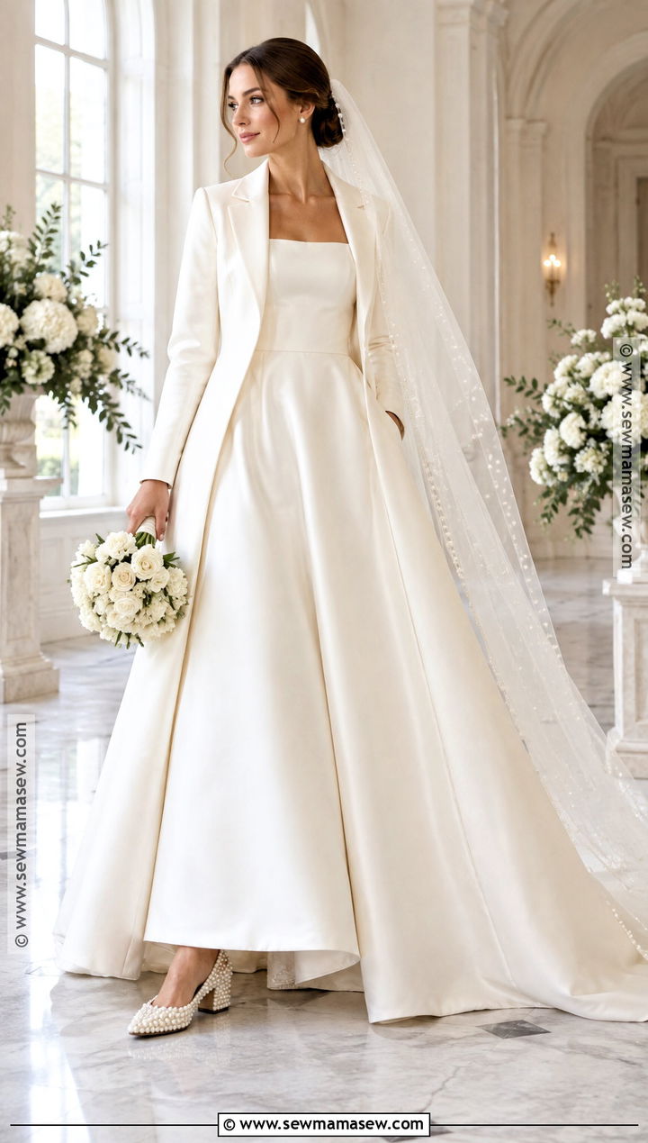 Pearl Bridal Shoes With A Line Gown - 15 November Wedding Shoes Brides
