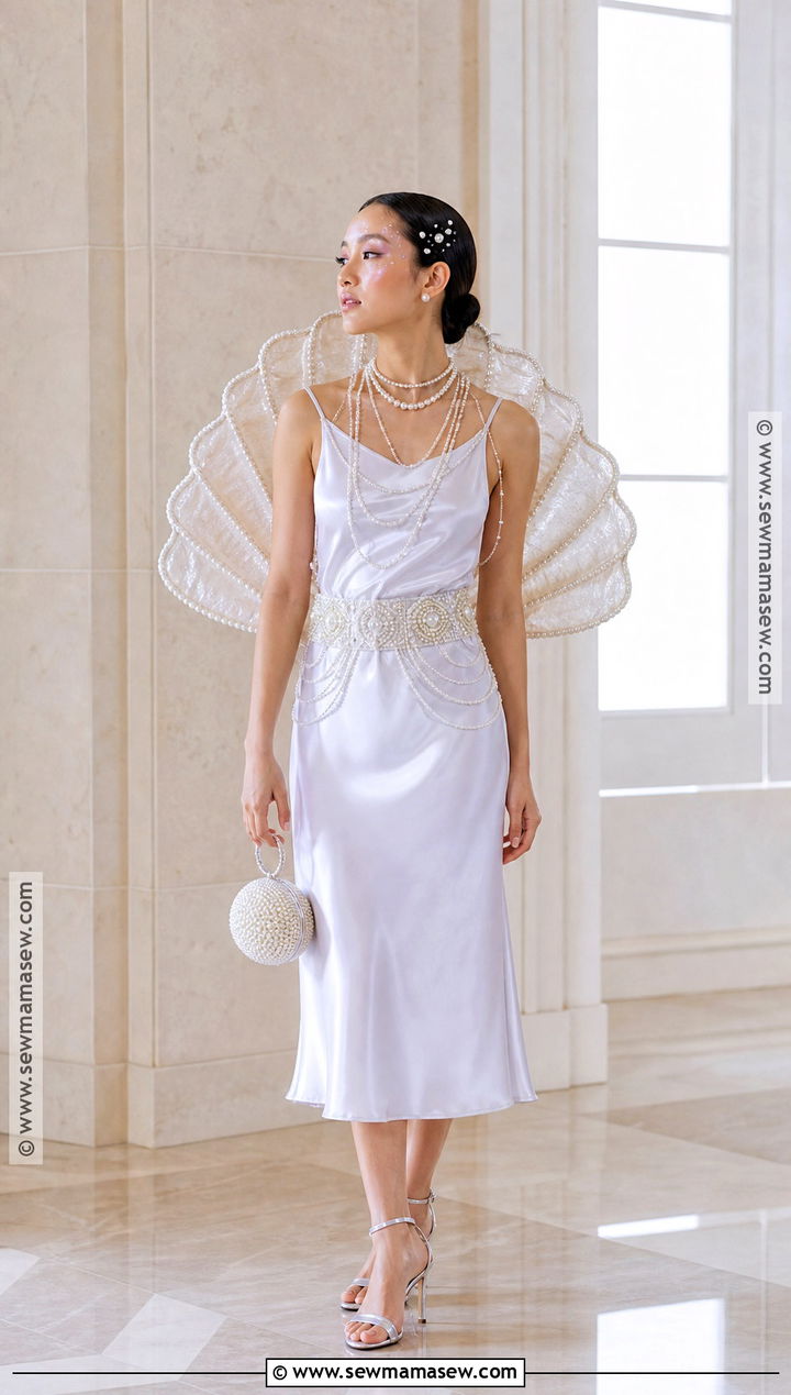 Pearl Costume With Iridescent Accessories - 30 White Dress Costume Ideas