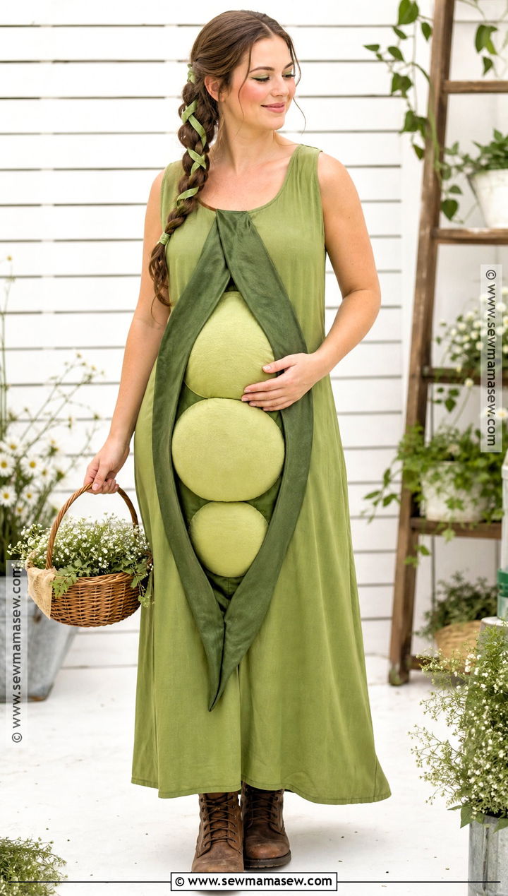Peas In A Pod Pregnant Costume - 40 pregnant halloween costume ideas