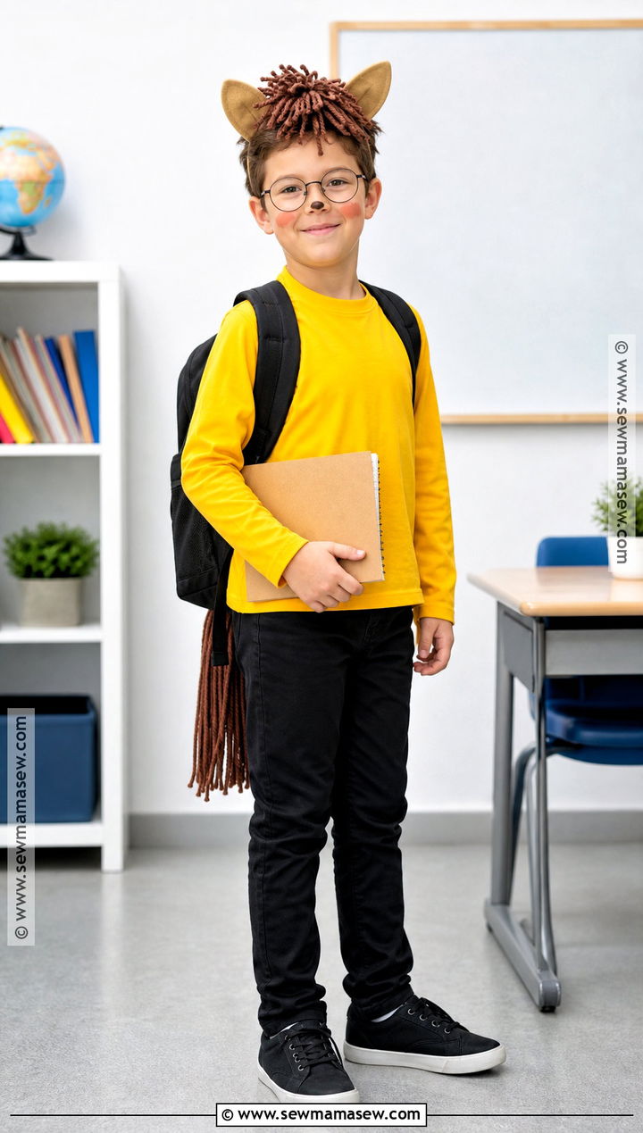 Pedro Pony Costume With Yellow Shirt And Glasses - 30 peppa pig costume ideas