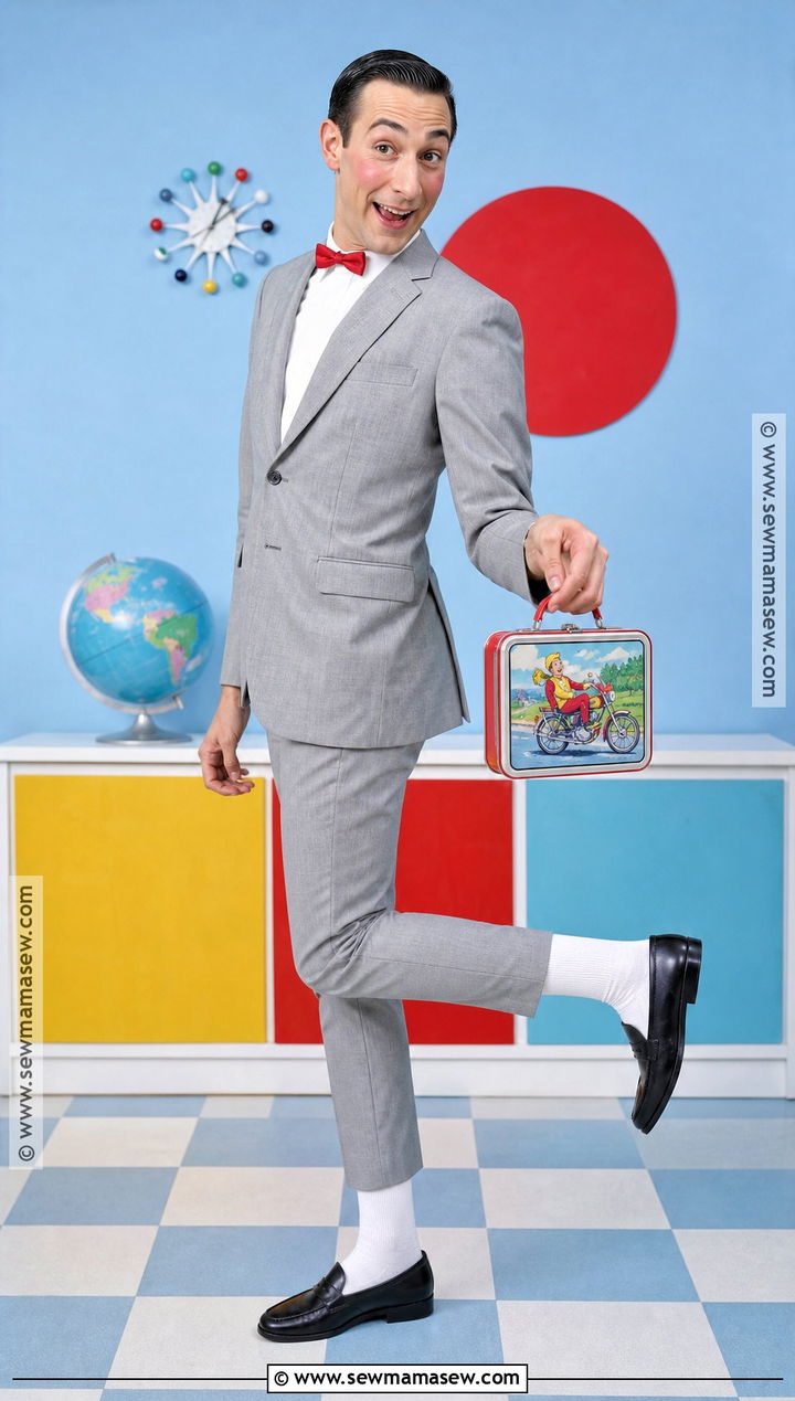 Pee Wee Herman Gray Suit Costume - 35 tim burton halloween costumes