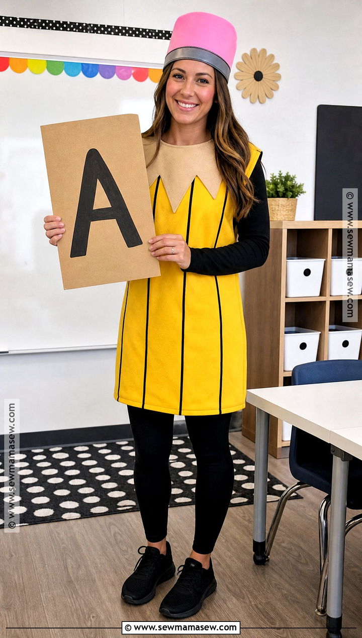 Pencil Costume With Eraser Hat - 35 school costume ideas
