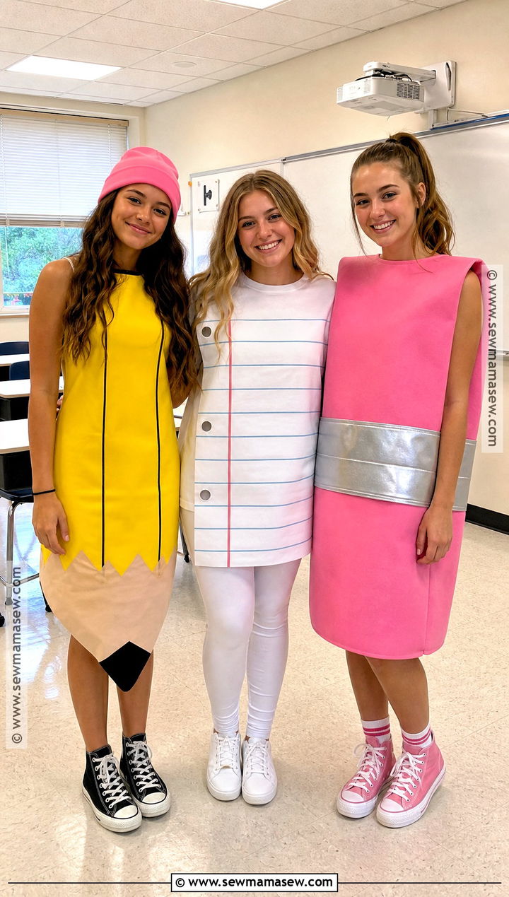 Pencil Paper And Eraser Group Costume - 35 school costume ideas